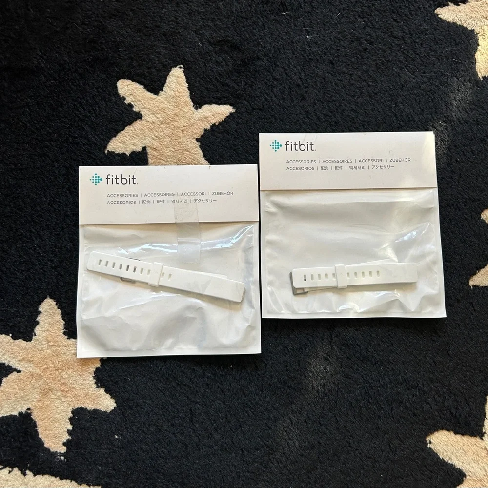 New Fitbit Inspire Classic White Wristband SET of 2-SIZES‎ -